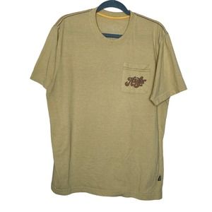 Howler Bros. Large Mens Cream Short Sleeve Pocket Crew Neck Pullover T Shirt